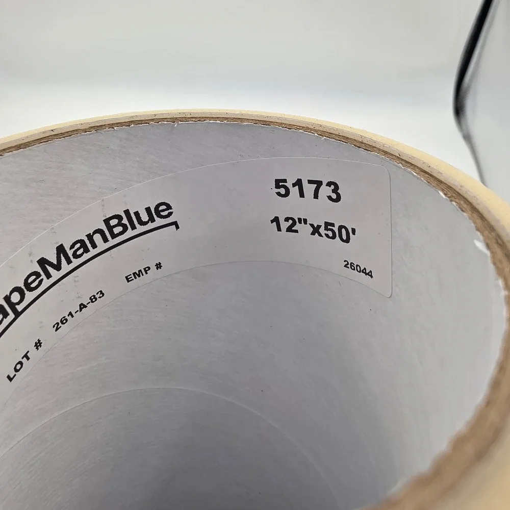 TapeManBlue Clear Transfer Tape for Vinyl 12in x 50ft Roll Medium Tack 5173 O3;4